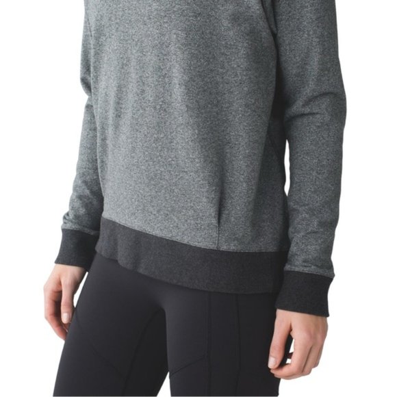 Lululemon Crew Love Pullover Heathered Speckled Black - Picture 4 of 9
